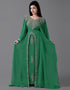 Stylist Green Colored Georgette Heavy Farasha